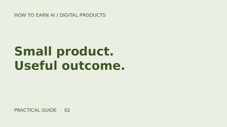 Small product. Useful outcome.