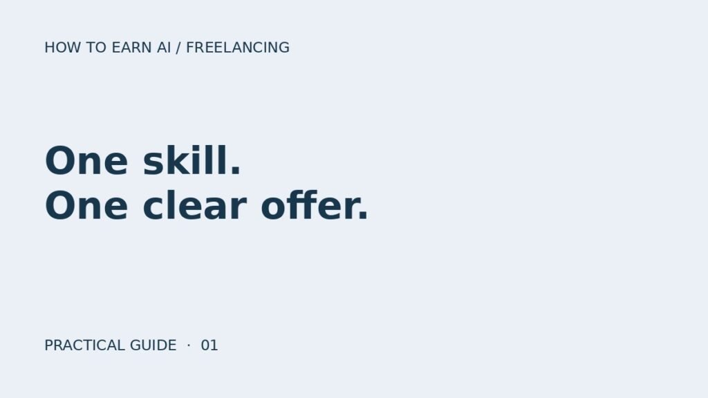 One skill. One clear offer.