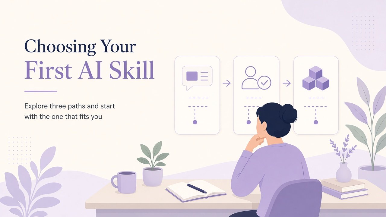 Choosing your first AI skill — three paths